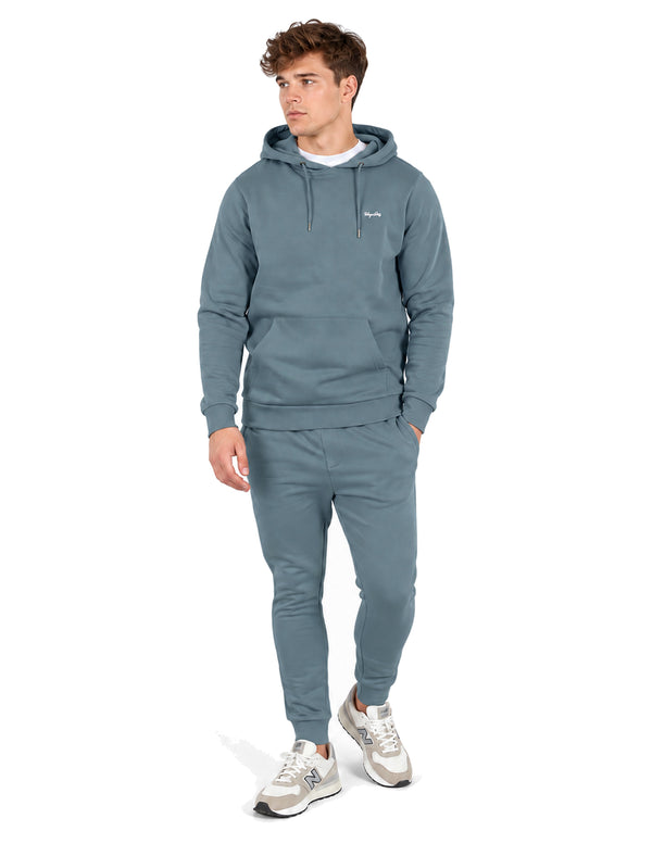 Palace Matching 2pc Hoody & Jogger Brushback Fleece Co-rd Set in Cool Grey - Tokyo Laundry