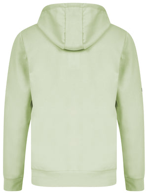 Brody Motif Brushback Fleece Pullover Hoodie and Jogger Shorts Set in Sage Green - Tokyo Laundry