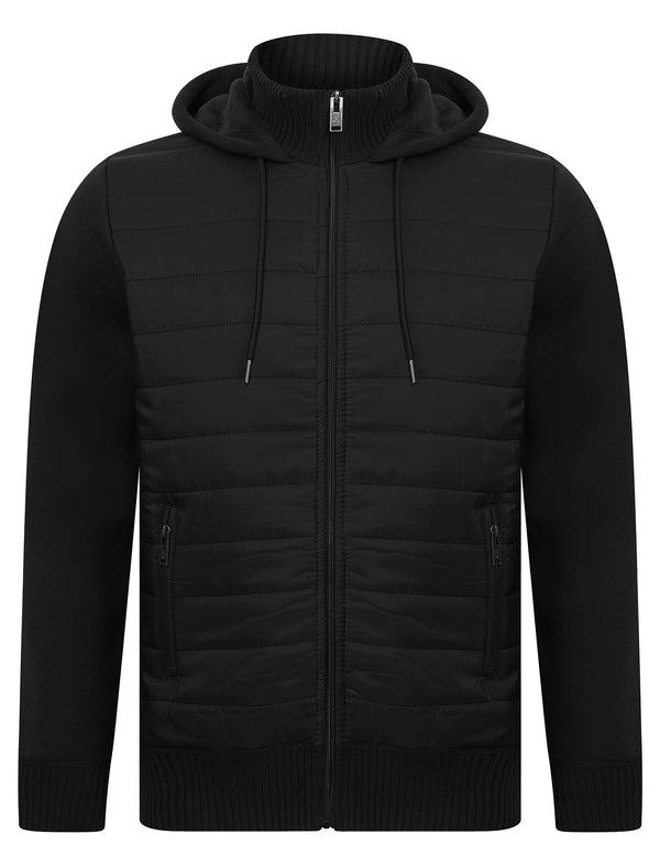 Slay Lightweight Quilted Hooded Jacket Top in Jet Black - Kensington Eastside
