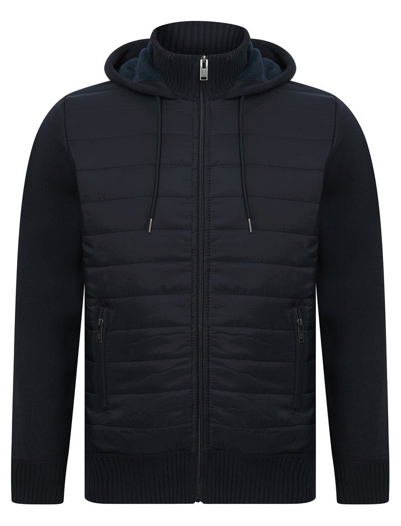 Slay Lightweight Quilted Hooded Jacket Top in Peacoat Blue - Kensingto ...