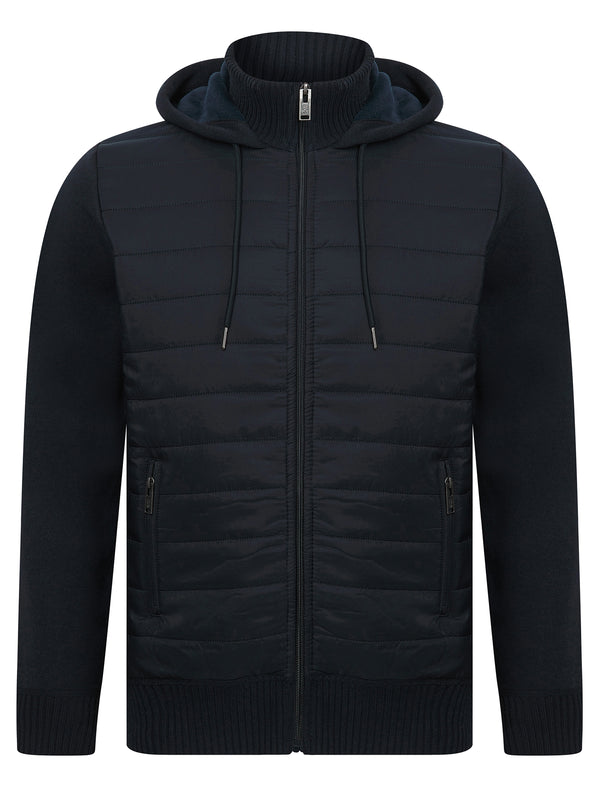 Slay Lightweight Quilted Hooded Jacket Top in Peacoat Blue - Kensington Eastside