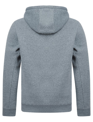 Emund Plain Brushback Fleece Zip Through Hoodie in Light Grey Marl - Tokyo Laundry