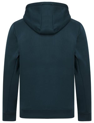 Emund Plain Brushback Fleece Zip Through Hoodie in Midnight Navy - Tokyo Laundry