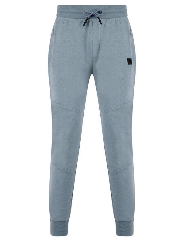 Invective Brushback Fleece Cuffed Zip Pocket Joggers in Cool Grey - Tokyo Laundry