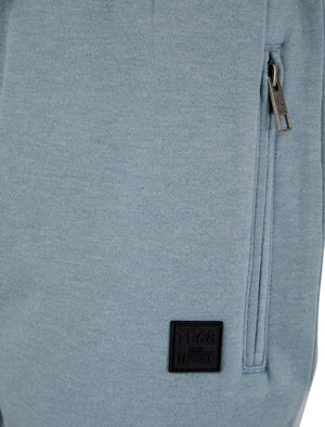 Invective Brushback Fleece Cuffed Zip Pocket Joggers in Cool Grey - Tokyo Laundry