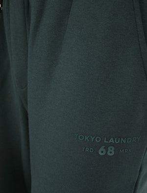 Mirrors Brushback Fleece Cuffed Joggers in Dark Green - Tokyo Laundry