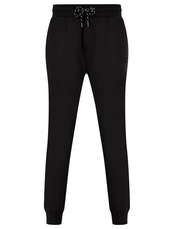 Mirrors Brushback Fleece Cuffed Joggers in Jet Black - Tokyo Laundry