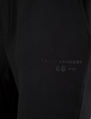 Mirrors Brushback Fleece Cuffed Joggers in Jet Black - Tokyo Laundry