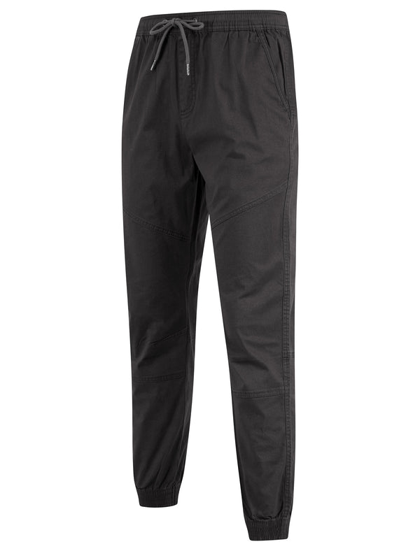 Portmany 2 Stretch Cotton Twill Cuffed Cargo Jogger Pants in Asphalt Grey - Tokyo Laundry