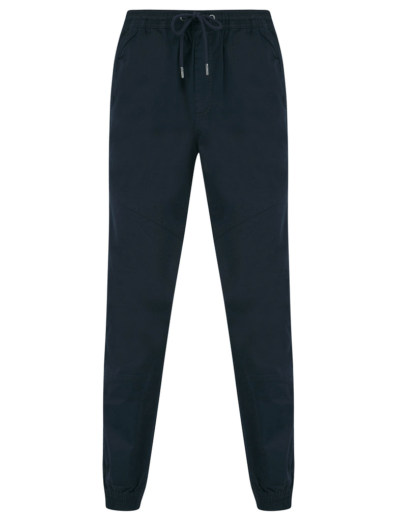 Tokyo Laundry Pantaloni Jogger Uomo Lawthorn Con Risvolto - Misto Cotone Morbido - Sky Captain Navy Marl Taglia M