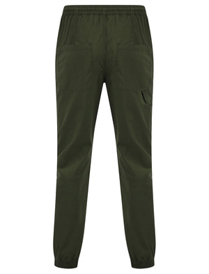 Kofi Stretch Cotton Blend Zip Pocket Cuffed Cargo Jogger Pants in