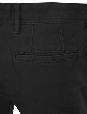 Kahua Stretch Cotton Chino Trousers in Jet Black - Kensington Eastside