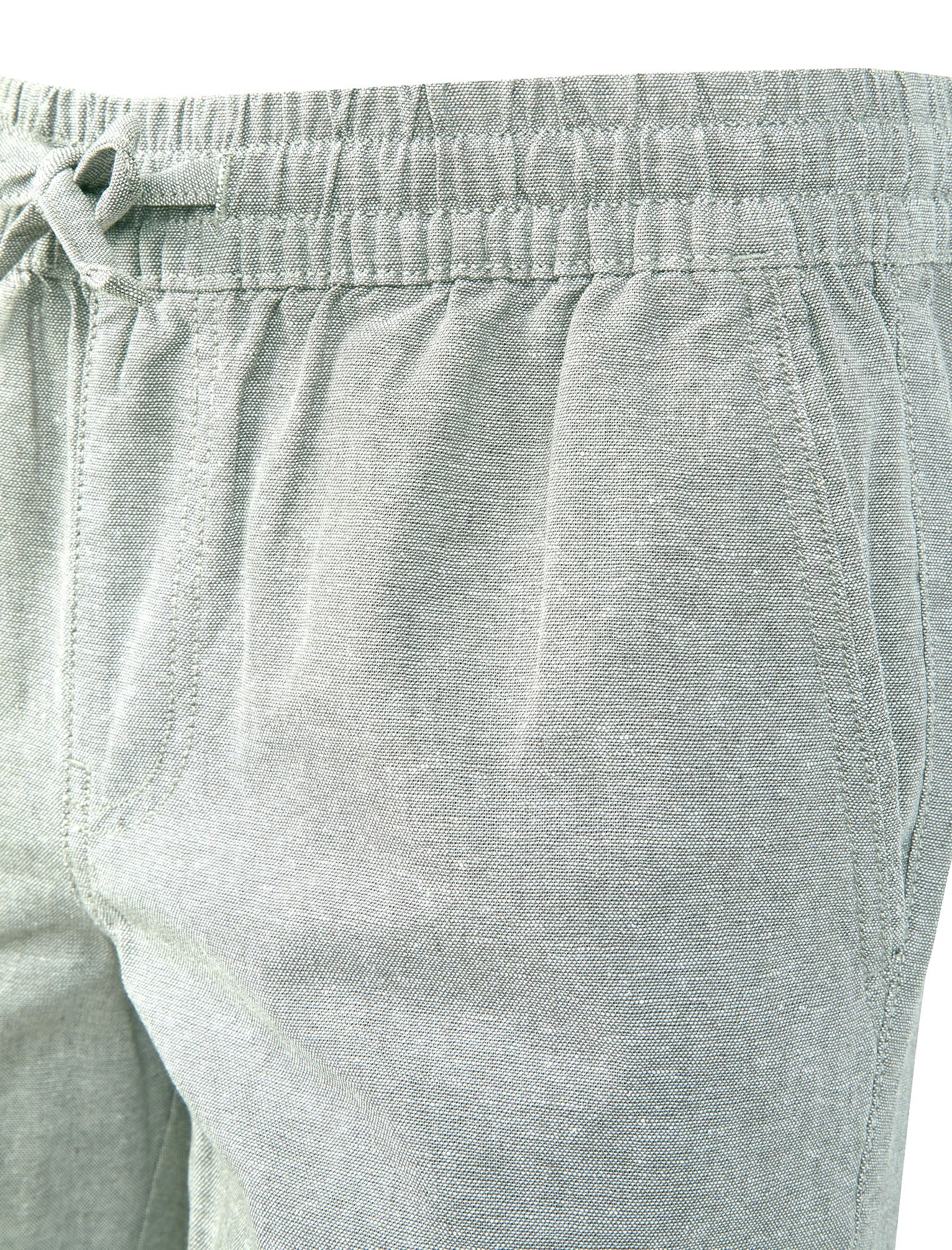 【BAON】Kotaki Banding Lace Training Pants Renn Cotton Linen Comfort Fit Elasticated Waist Trousers in