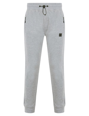 Tilt Brushback Fleece Cuffed Zip Pocket Joggers in Light Grey Marl - Tokyo Laundry