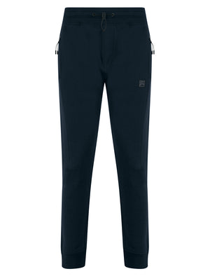 Tilt Brushback Fleece Cuffed Zip Pocket Joggers in Sky Captain Navy - Tokyo Laundry