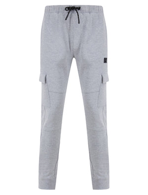 Veyle Multi-Pocket Cargo Style Cuffed Joggers in Light Grey Marl - Tokyo Laundry