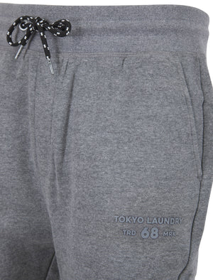 Mirrors Brushback Fleece Cuffed Joggers in Mid Grey Marl - Tokyo Laundry