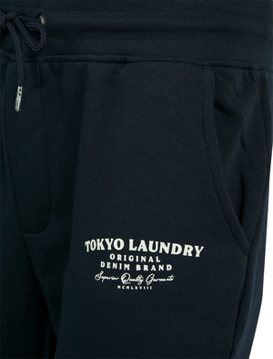 Hookstone Brushback Fleece Cuffed Joggers in Sky Captain Navy - Tokyo Laundry
