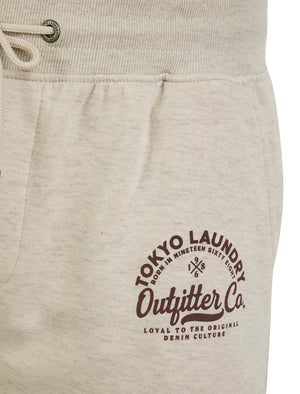 Coppice Brushback Fleece Cuffed Joggers in Oatmeal Marl - Tokyo Laundry
