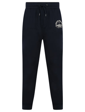 Coppice Brushback Fleece Cuffed Joggers in Sky Captain Navy - Tokyo Laundry