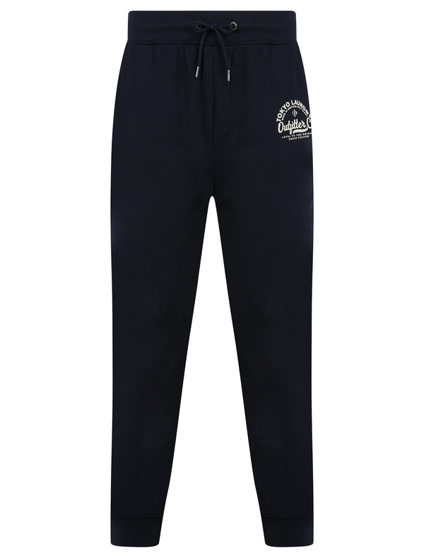 Coppice Brushback Fleece Cuffed Joggers in Sky Captain Navy - Tokyo Laundry