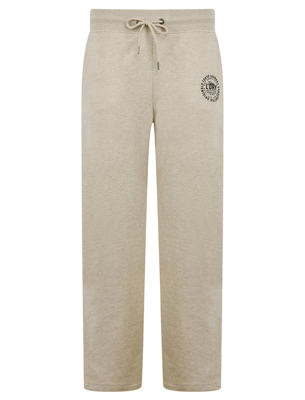 Aspin Brushback Fleece Straight Leg Joggers in Oatmeal Marl - Tokyo Laundry