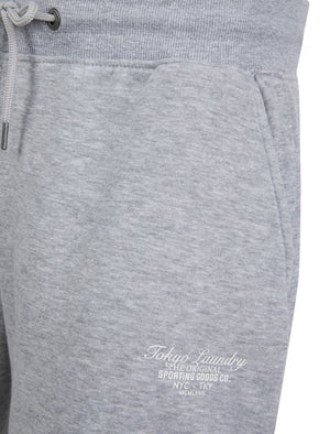 Bexli Brushback Fleece Straight Leg Joggers in Light Grey Marl - Tokyo Laundry