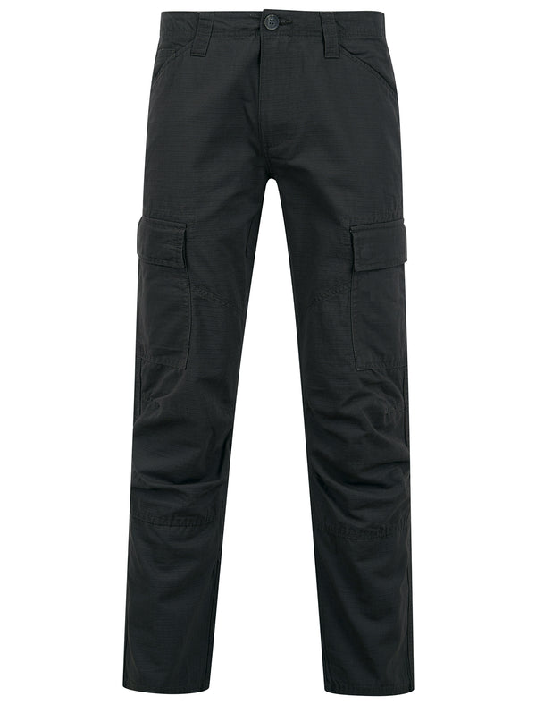 Tomi Ripstop Cotton Twill Multi-Pocket Straight Leg Cargo Trousers in Raven Grey - Tokyo Laundry