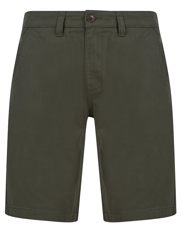 Somero Cotton Twill Chino Shorts in Khaki - Tokyo Laundry