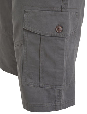 Marini Cotton Twill Cargo Shorts in Asphalt Grey - Tokyo Laundry