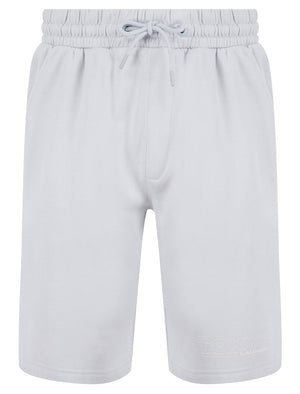 Brody Motif Brushback Fleece Jogger Shorts in Pale Blue - Tokyo Laundry