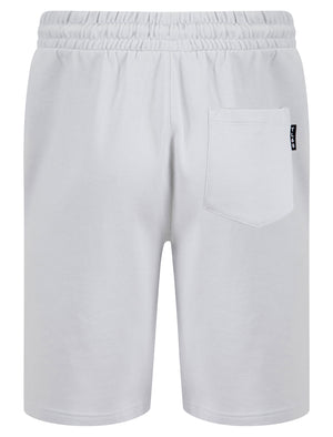 Brody Motif Brushback Fleece Jogger Shorts in Pale Blue - Tokyo Laundry
