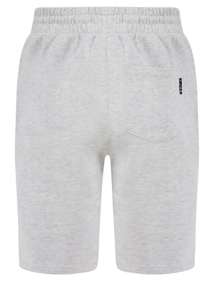 Refract Motif Brushback Fleece Jogger Shorts in Ice Grey Marl - Tokyo Laundry