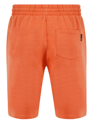 Refract Motif Brushback Fleece Jogger Shorts in Orange - Tokyo Laundry