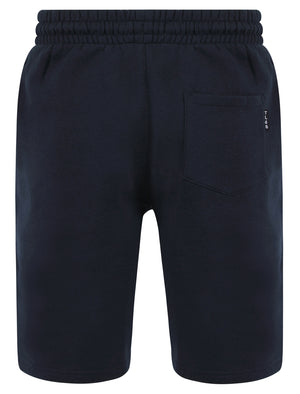 Refract Motif Brushback Fleece Jogger Shorts in Sky Captain Navy - Tokyo Laundry