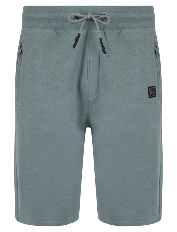 Invective Brushback Fleece Jogger Shorts with Zip Pockets in Cool Grey  - Tokyo Laundry