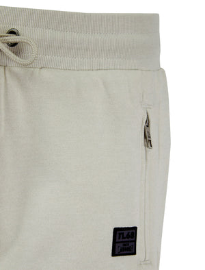 Invective Brushback Fleece Jogger Shorts with Zip Pockets in Light Grey  - Tokyo Laundry