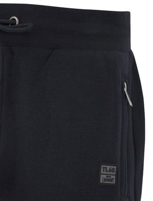 Invective Brushback Fleece Jogger Shorts with Zip Pockets in Sky Captain Navy  - Tokyo Laundry