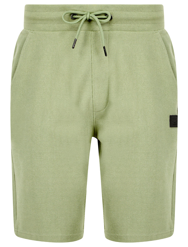 Tarot Motif Brushback Fleece Jogger Shorts in Seagrass - Tokyo Laundry