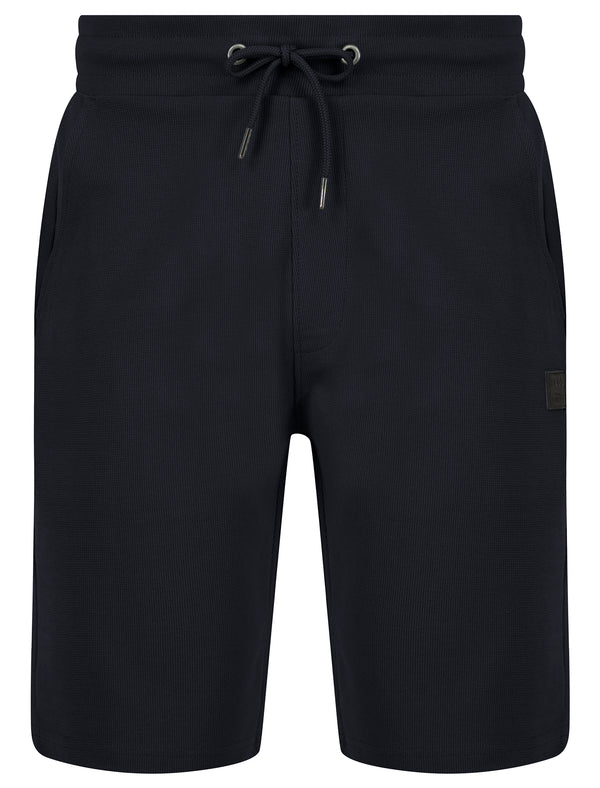 Tarot Motif Brushback Fleece Jogger Shorts in Sky Captain Navy - Tokyo Laundry