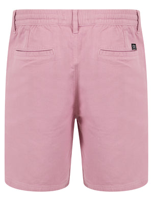 Possidi Cape Dobby Cotton Elastic Waist Chino Shorts in Dawn Lilac - Tokyo Laundry