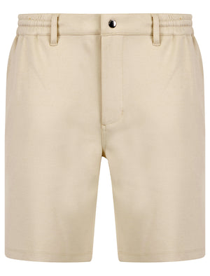 Voyage Stretch Fabric Jersey Chino Shorts in Natural - Tokyo Laundry