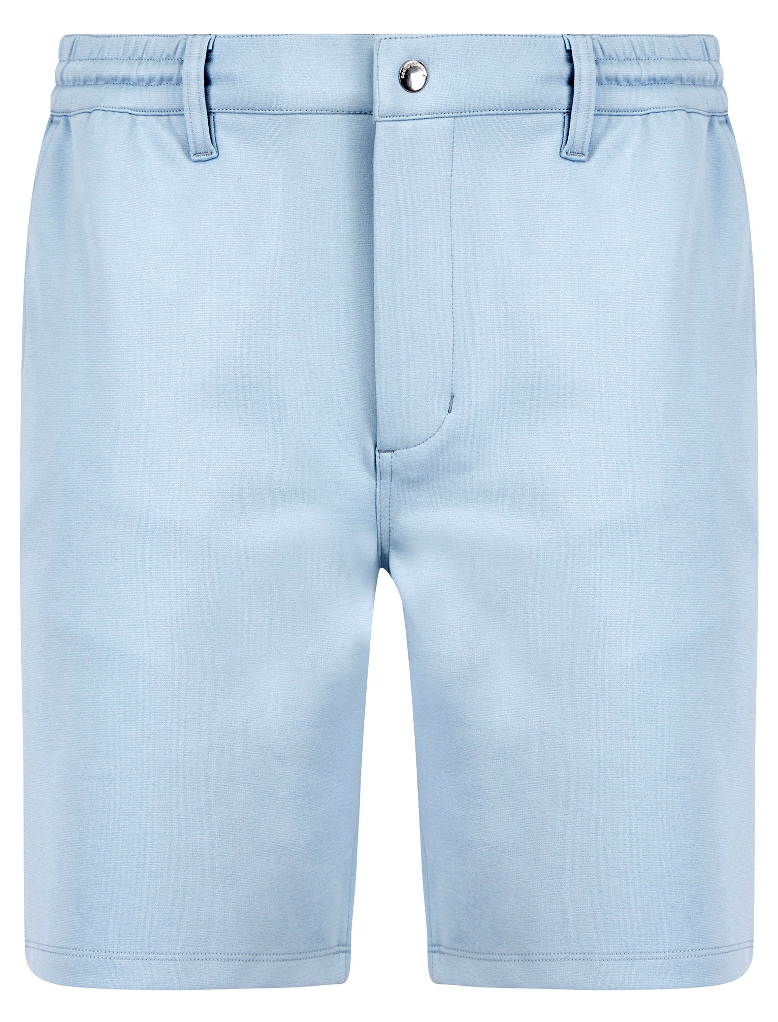 Voyage Stretch Fabric Jersey Chino Shorts in Subdued Blue