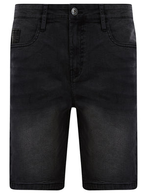 Vernel Stretch Cotton Slim Fit Denim Shorts in Black - Tokyo Laundry