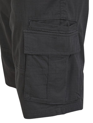 Positano Ripstop Cotton Cargo Shorts with Belt in Asphalt Grey - Tokyo Laundry