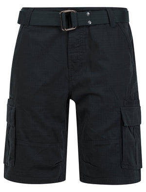 Positano Ripstop Cotton Cargo Shorts with Belt in Sky Captain Navy - Tokyo Laundry