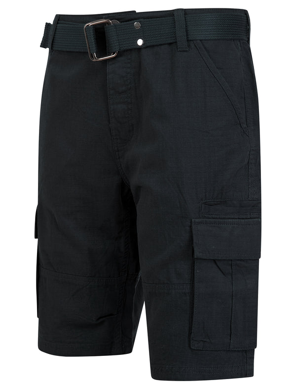 Positano Ripstop Cotton Cargo Shorts with Belt in Sky Captain Navy - Tokyo Laundry
