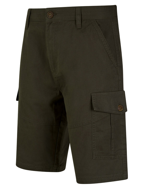 Marini Cotton Twill Cargo Shorts in Khaki - Tokyo Laundry