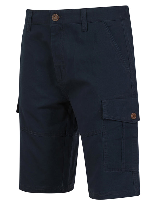 Marini Cotton Twill Cargo Shorts in Sky Captain Navy - Tokyo Laundry