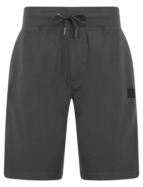Tarot Motif Brushback Fleece Jogger Shorts in Asphalt Grey - Tokyo Laundry